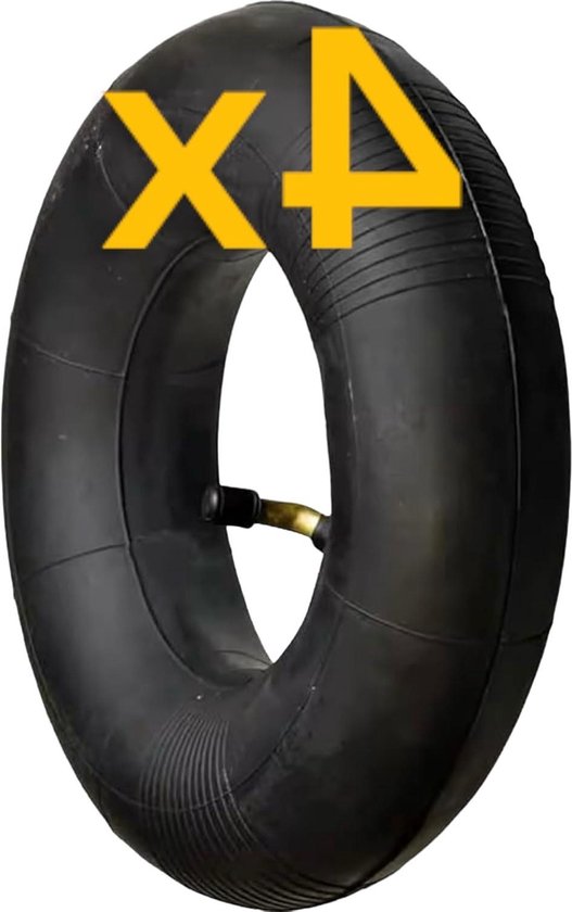 Slang 3.00-4 voor steekwagens en bolderkar - 260 x 85 mm - 1 EW-chip - Rubberen slang - Steekwagen 90 graden hoekventiel - Steekwagenslang - Reserveslang - Luchtbanden autoventiel - Binnenslang Bolderkar van Merkloos
