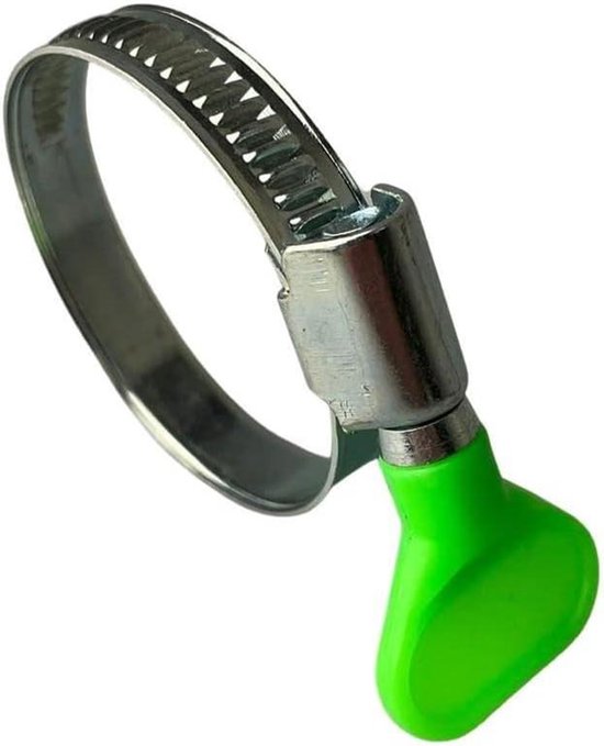 Slang Klemmen - Slang Pijp Clips - Handmontage Toepassingen - Duimschroef Aandraaien - 20-32mm 9mm Band - Groen