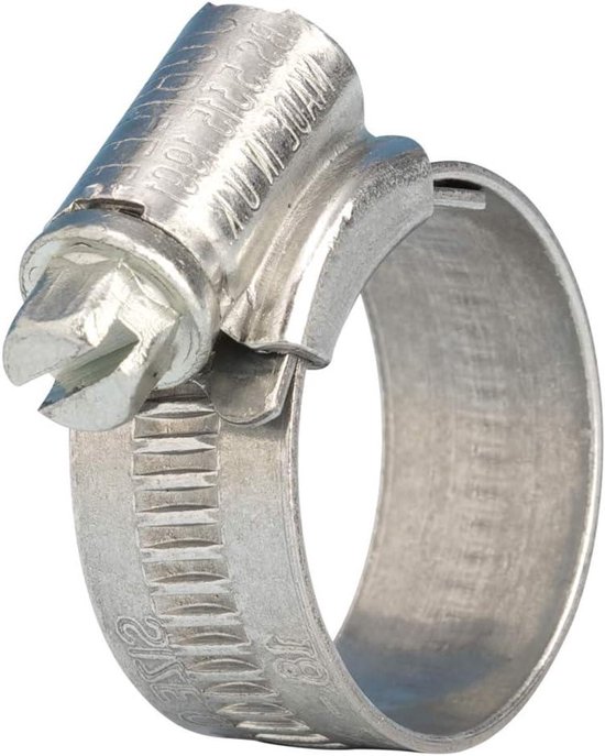 Slangclip - Slangklem Sluiting - Slangen Bevestigen - Roestvrij Staal - 18-25 mm - Zilverkleurig