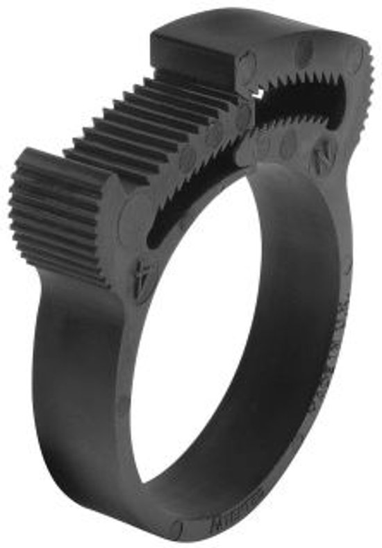 Slangklem kunststof zwart 20 mm 2 stuks Deltafix van Merkloos