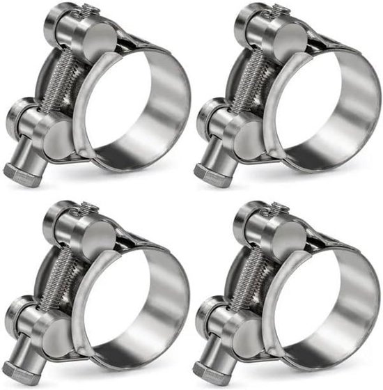 Slangklem RVS 60-63mm - Robuuste Bandklem voor Industrieel Gebruik - 10 Stuks van Merkloos