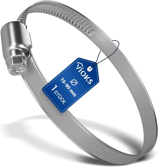 Slangklem RVS 70-90 mm voor Afvoerslang Ø 80 mm - Verstelbare Slangenklem