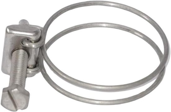 Slangklem RVS - Klemband Slang - Slangen Bevestigen - Voor Spiraalslang - 35-40mm - Zilverkleurig