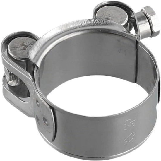 Slangklem - Slangenklem - Bevestigen Slangen - Roestvrij Staal 304 - 17-43mm - Zilver