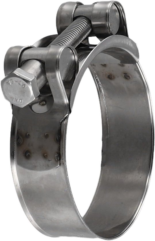 Slangklem - Slangenklem - Bevestigen van Slangen - Scharnierende Bout - 52-73 mm - Zilver