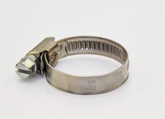 Slangklem - Slangenklem - Slangen Bevestigen - Roestvrij Staal - 20-32 mm - Zilver