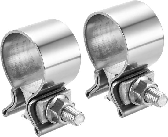 Slangklem - T-bout klem - Uitlaat Reparatie - Roestvrij Staal - 40-48 mm - Zilverkleurig