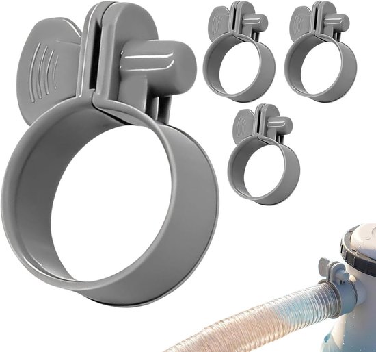 Slangklem - Universele connector - Zwembad onderhoud - Verstelbare kartelbevestiging - 32-38 mm - Meerkleurig