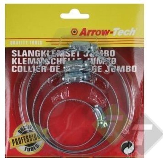 Slangklemmen Jumbo, 4 stuks, Slang klem, Arrow-Tech van Arrow-Tech