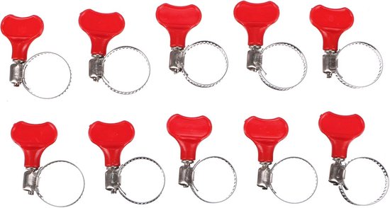 Slangklemmen met vleugelmoer 16-25 mm - Set van 10 RVS Klemmen zonder Gereedschap