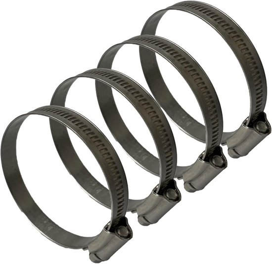 Slangklemmen RVS Schroefdraad - Slangenklemmen 50-70mm - 4 Stuks van Merkloos