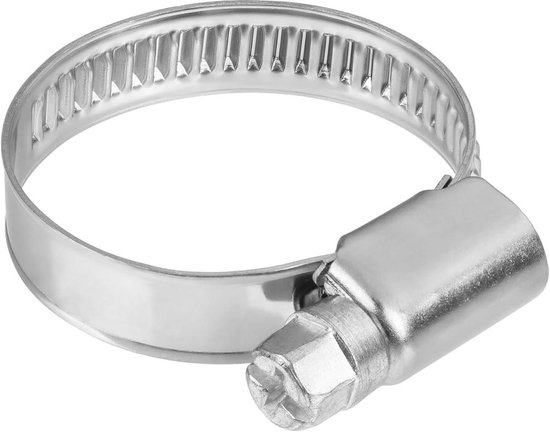 Slangklemmen RVS - Slangklem set - Slangen Bevestigen - W2 Roestvrij Staal - 10-16 mm 25 stuks - Zilver van Merkloos