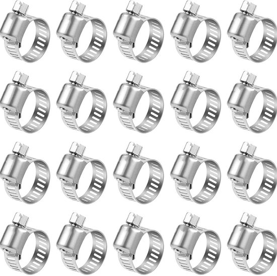 Slangklemmen Set 13-19 mm Roestvrijstalen Buisklemmen - 100-delig Assortiment van Goodyear