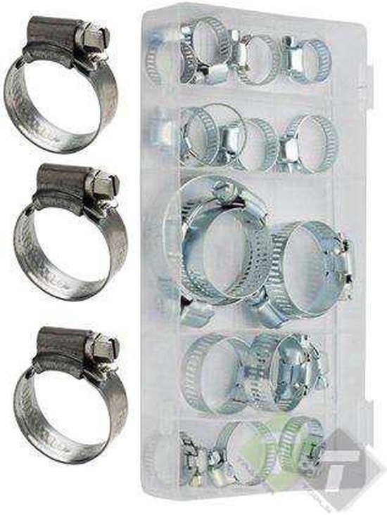 Slangklemmen set, 40 delig, 25, 27, 22, 35, 40, 12, 15, 20mm van Hobbi