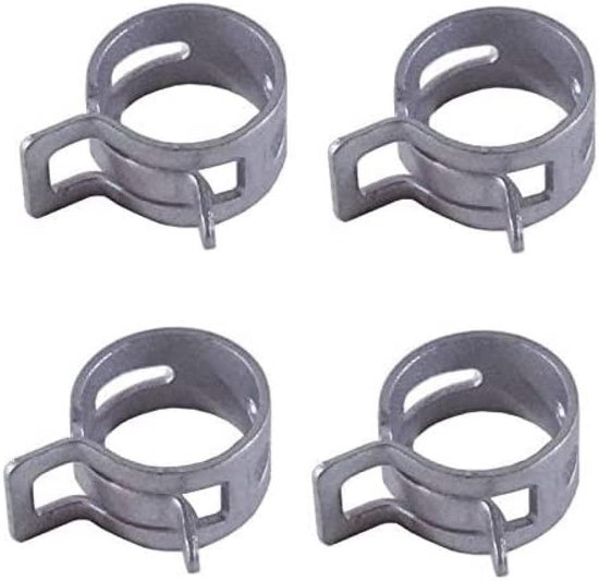 Slangklemmen Veer - Brandstofslangklemmen Klemmen - Brandstofleiding Bevestigen - Verenstaal - 6 mm - 8 mm - Zilver