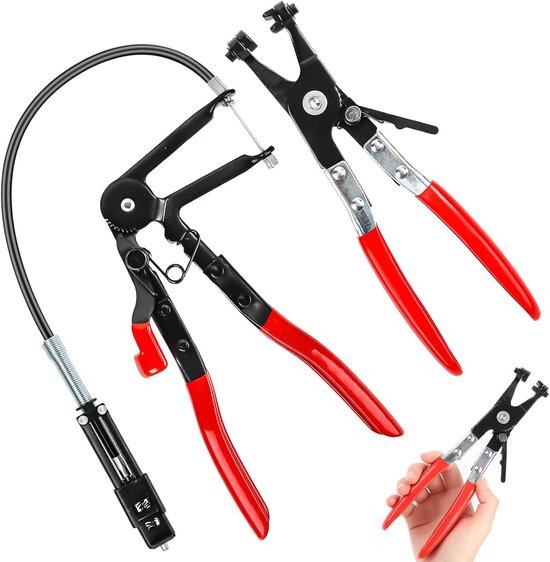 Slangklemtang - set van 2 stuks - veerbandklemmen - gereedschap - slangklemmen - tang voor het verwijderen en installeren van slangklemmen - auto-reparatiegereedschap - professioneel auto gereedschap van DeWALT