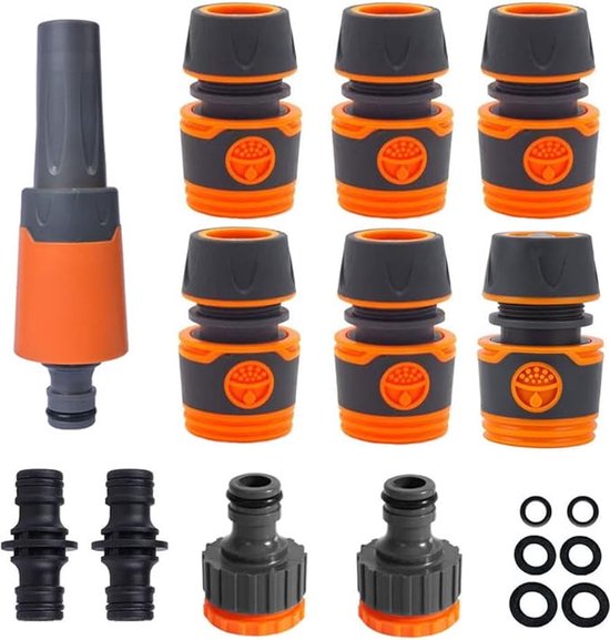 slangkoppeling set / Verdeler Slangkoppeling - HOOGWAARDIGE MATERIALEN - Tuinslangverbindingsstukken, 10 Pieces van Aqualin.