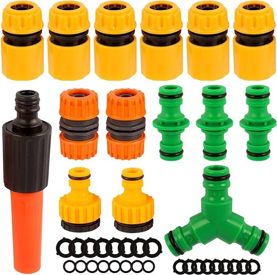 slangkoppeling set / Verdeler Slangkoppeling - HOOGWAARDIGE MATERIALEN - Tuinslangverbindingsstukken, 15 Pieces van HandigTuindecoratie