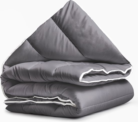 Sleeptime 2 in 1 Omkeerbare Dekbed - Dekbed zonder Overtrek - 240x200 - Antraciet van Sleeptime