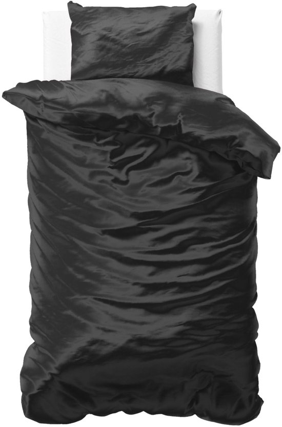 Sleeptime Beauty Skin Care Dekbedovertrek - Eenpersoons - 140x200/220 + 1 kussensloop 60x70  - Zwart van Merkloos