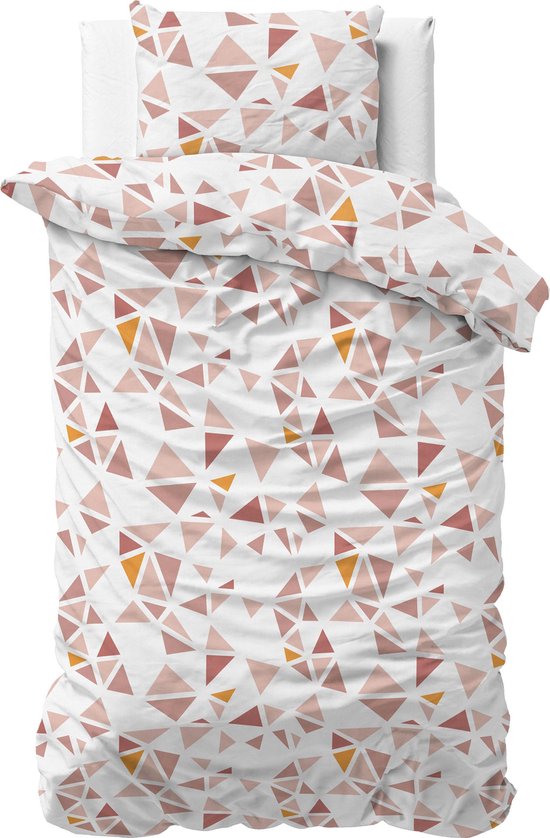 Sleeptime Bella Dekbedovertrek - 140x200/220 + 1 kussensloop 60x70 - Wit - Eenpersoons van Sleeptime