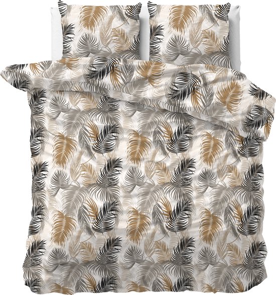 Sleeptime Feather District Dekbedovertrek - 200X200/220 + 2 x kussenslopen 60x70 - Zand van Merkloos