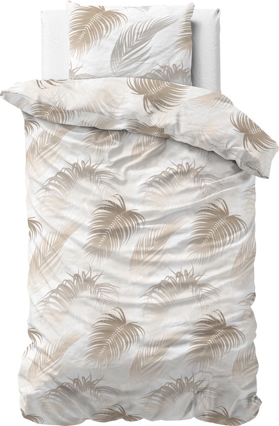 Sleeptime Jayda Dekbedovertrek - 200x200/220 + 2 kussenslopen 60x70 - Taupe - Eenpersoons van Merkloos