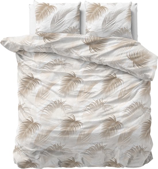 Sleeptime Jayda Dekbedovertrek - 200x200/220 + 2 kussenslopen 60x70 - Taupe - Tweepersoons van Merkloos