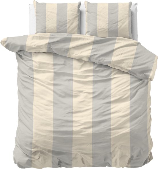 Sleeptime Martin Dekbedovertrek - 200x200/220 + 2 kussenslopen 60x70 - Licht Grijs - Tweepersoons van Sleeptime
