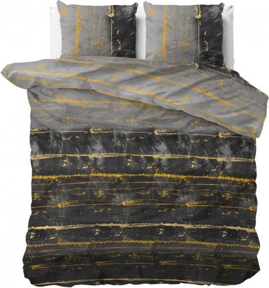 Sleeptime Scratchy - Dekbedovertrek - Eenpersoons - 140x200/220 + 1 kussensloop 60x70 - Antraciet van Sleeptime