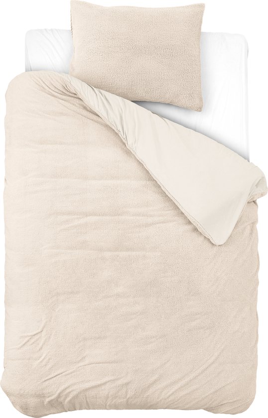 Sleeptime Teddy Dekbedovertrek - 140x200/220 + 1 kussenslopen 60x70 - Creme - Eenpersoons van Merkloos