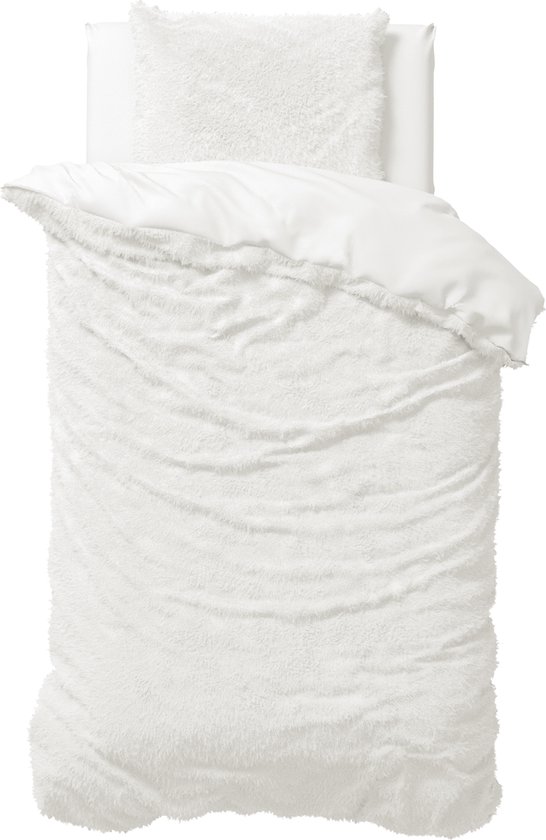 Sleeptime Teddy Dekbedovertrek - 140x200/220 + 1 kussenslopen 60x70 - Wit - Eenpersoons van Merkloos