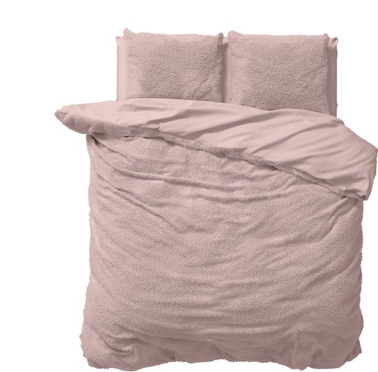 Sleeptime Teddy Dekbedovertrek - 240x200/220 + 2 kussenslopen 60x70 - Roze - Eenpersoons van Sleeptime