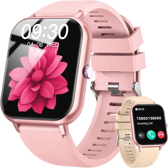 Slimme Sportwatch voor Dames - Waterdichte Fitness Horloge met Hartslagmeter, Slaapmonitor, Stappenteller en 100+ Sportmodi van Merkloos