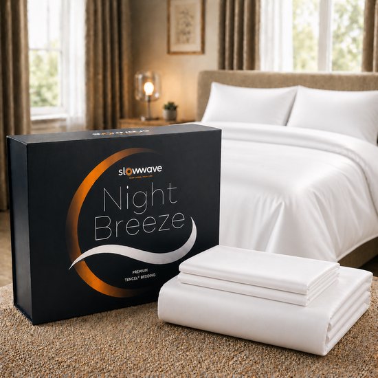 Slowwave NightBreeze dekbedovertrekset - Inclusief 2 kussenslopen - 100% TENCEL™ lyocell - Extreem zacht/comfortabel - Altijd een heerlijke slaaptemperatuur - Vochtregulerend - Hypoallergeen & antibacterieel - Kleur: Arctic White - Formaat: 240x220cm