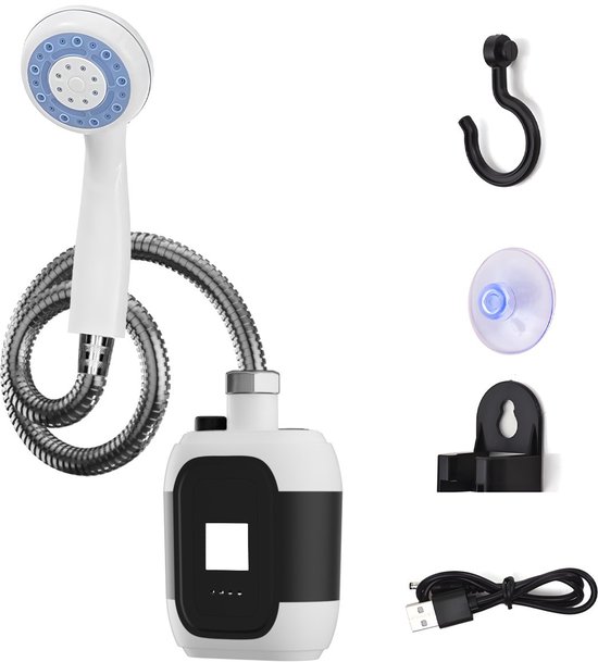 SMH LINE® Camping Douche - Buitendouche - Tuindouche - Draagbare Douche - Mobiele Douche - Incl. douchkop en oplaadbare Accu - HYDROPORT van Merkloos