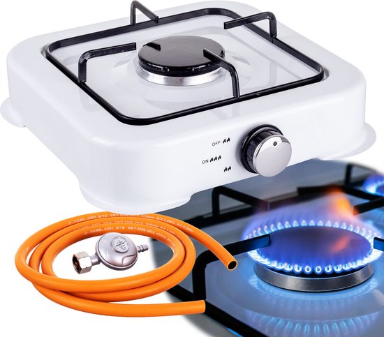 SMH LINE® Gas kooktoestel 1 pits - Camping kooktoestel - Gaskomfoor - Incl. Gasslang set van SMH LINE®