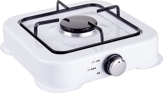 SMH LINE® Gas kooktoestel 1 pits - Camping kooktoestel - Gaskomfoor - Wit van SMH LINE®
