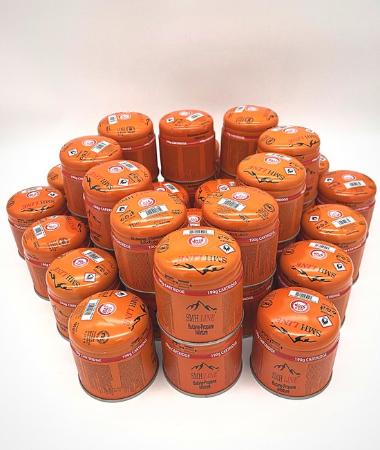 SMH LINE® Gaspatroon 190g - Prikcartouche - 36x - Incl. Gasbloksysteem van SMH LINE®