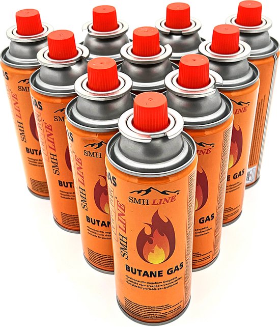 SMH LINE® Kookstel gasflessen - Butaan Gasflessen - 10x 227g - Gasbussen van SMH LINE®