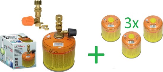 SMH LINE® Laboratoriumbrander - Bunsenbrander- Incl. 3x 300g cartouche van SMH LINE®