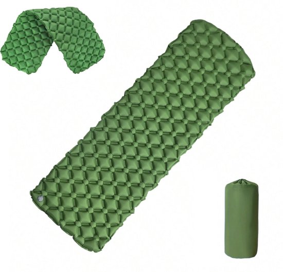 SMH LINE® Slaapmat - Luchtbed - Camping Matras - 195x65x6.5cm - Slaapmatje - Groen van SMH LINE®