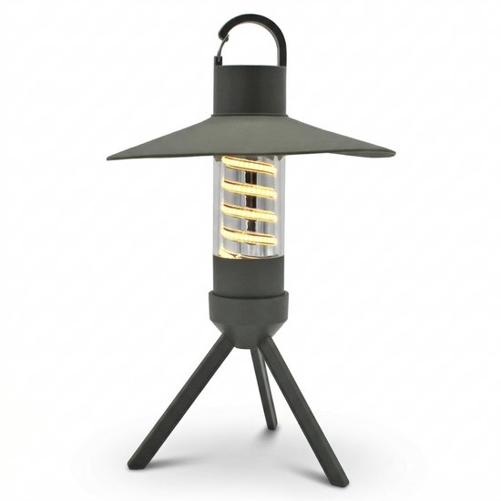 SMILON Campinglamp Tentlamp Groen - Kampeerlamp met haak - Campinglampen - Oplaadbare Zaklamp - Indoor & Outdoor - IP54 waterdicht - 2000mAh - 12 Uur Brandtijd - Waterdicht - USB Oplaadbaar