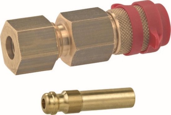 Snelkoppeling 8mm inclusief slangpilaar van Merkloos