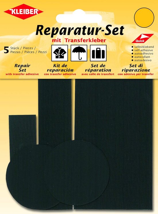 Snelreparatieset Waterdicht Polyester en Nylon voor Kleding en Tassen (5 Stuks) van Merkloos