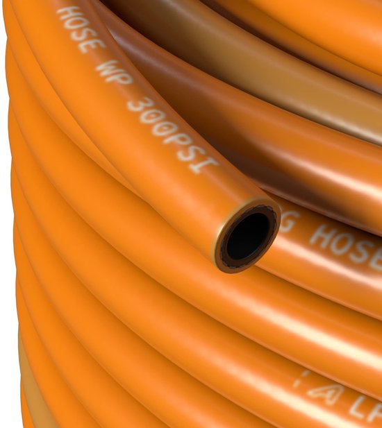 SnelShoppen - 10 Meter LPG Gasfles Slang 8mm Interne Diameter voor BBQ, Camping, Caravan, Camper - Veilig en Duurzaam voor Buitengebruik