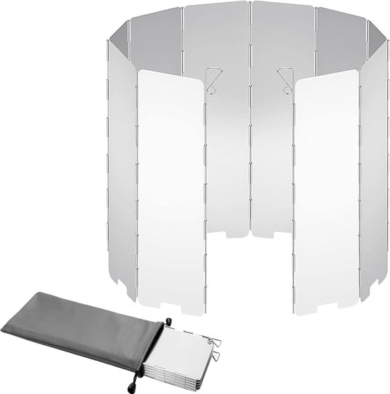 SnelShoppen - 10Pcs Windshield Gas Heater - Vouwbaar met Boutmontage - Enkel Windshield 8.5cm - Ideaal voor Kamperen, Picknick Koken en Buitensporten