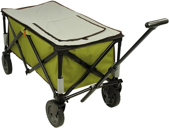 SnelShoppen - 10T Vouwbare Koelwagen Handkar met Koelcompartiment & Deksel - Ideaal voor Strand, Camping, Picknick, Tuin, 75 kg Belastbaar, Stevige St
