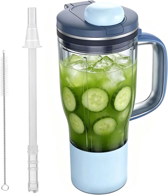 SnelShoppen - 24oz Reisbeker met Lekvrij Deksel, Non-Stick Materiaal, Ideaal voor Ninja BlendBoss Blender, Perfect voor Camping, Sport en Thuisgebruik