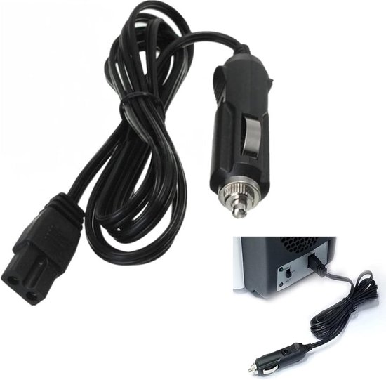 SnelShoppen - 2m 12V Koelbox Koelkast Aansluitkabel Sigarettenaansteker 2-Pin Stekker voor Elektrische Koelers, Ideaal voor Camping en Picknicks van Snelshoppen